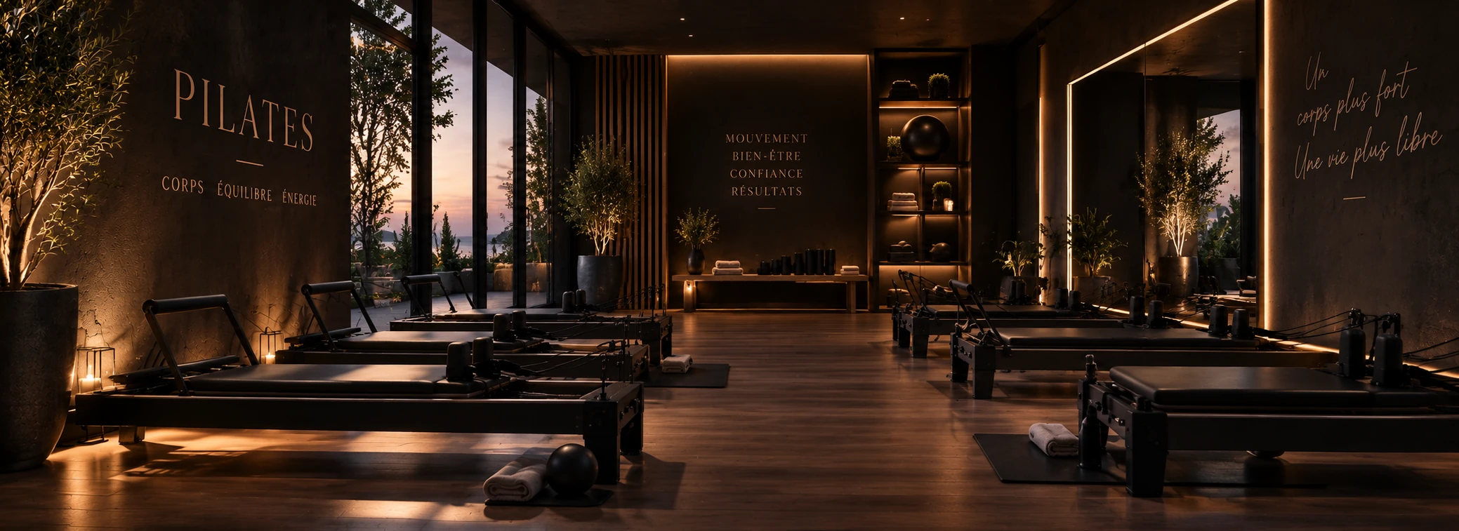 A Pilates session in a space delivered by Infinite Sport.