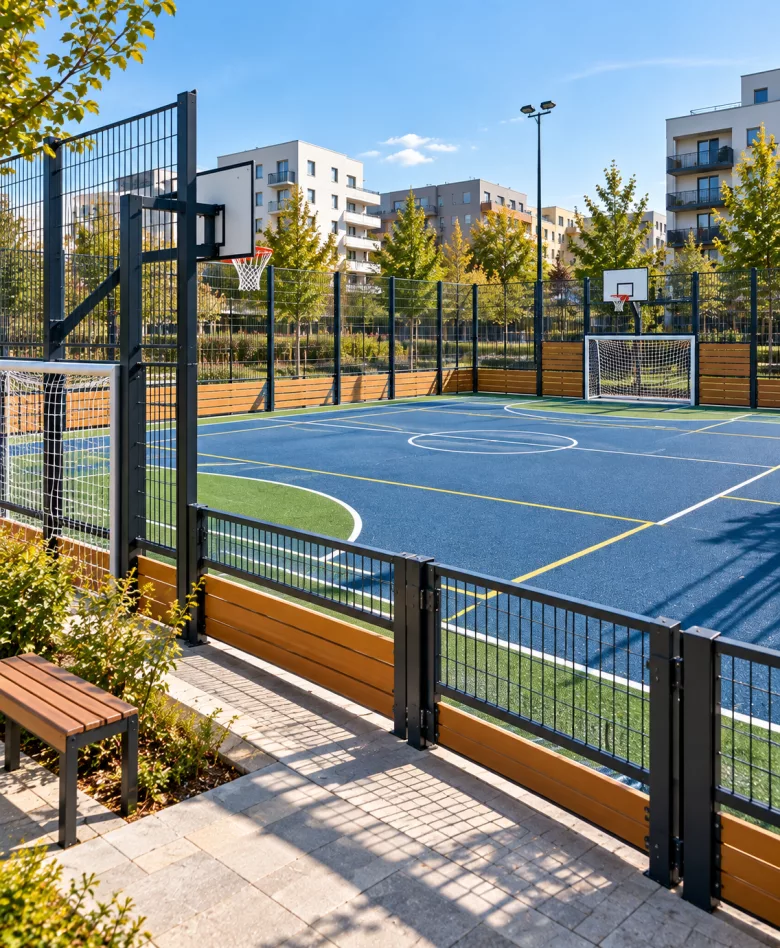 Les Tilleuls outdoor games area - Creil