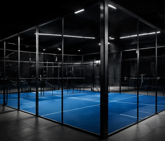 Indoor padel court delivered by Infinite Sport.
